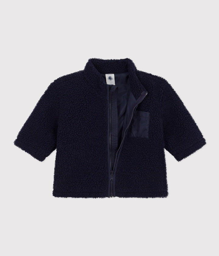 GIACCA IN SHERPA BLU A08Q2 01 PETIT BATEAU 