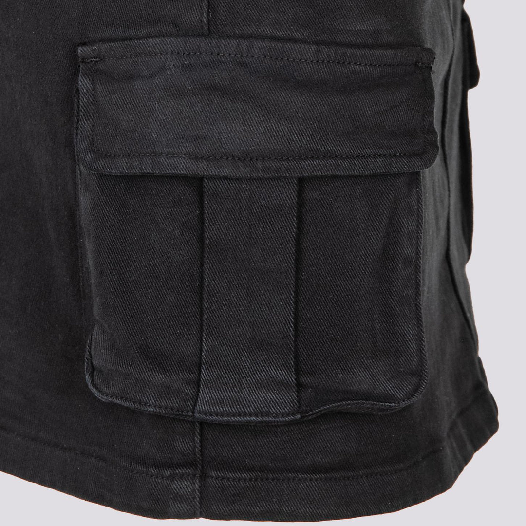 Mini gonna cargo in cotone nera 1396 NERO ANDREA MORANDO 