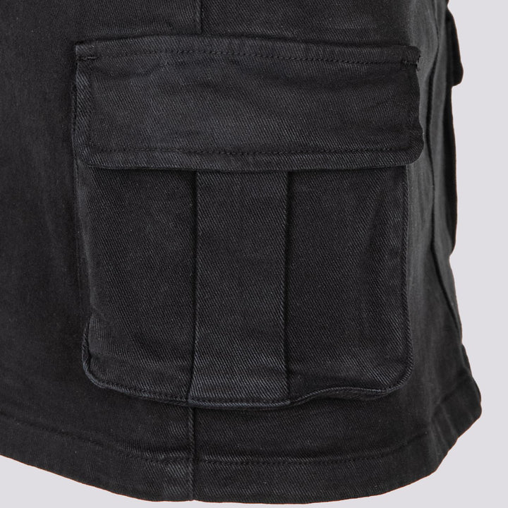 Mini gonna cargo in cotone nera 1396 NERO ANDREA MORANDO 