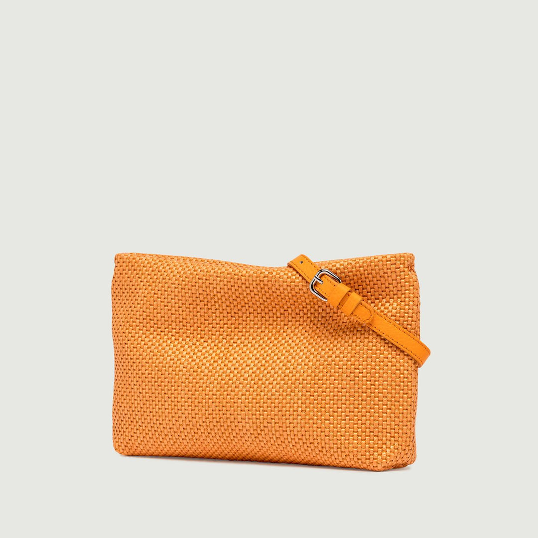 Pochette Brenda in paglia intrecciata Flame Orange BS 8265/24PE CST-PL 13309 GIANNI CHIARINI 