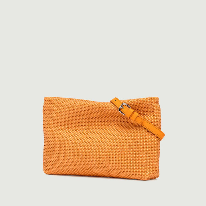 Pochette Brenda in paglia intrecciata Flame Orange BS 8265/24PE CST-PL 13309 GIANNI CHIARINI 