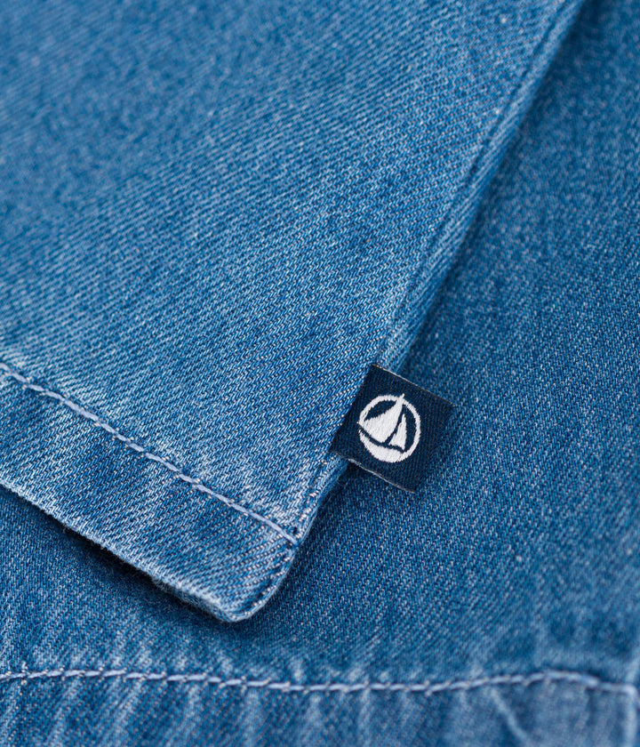Blusa in denim leggero neonato A0B3B 01 PETIT BATEAU 