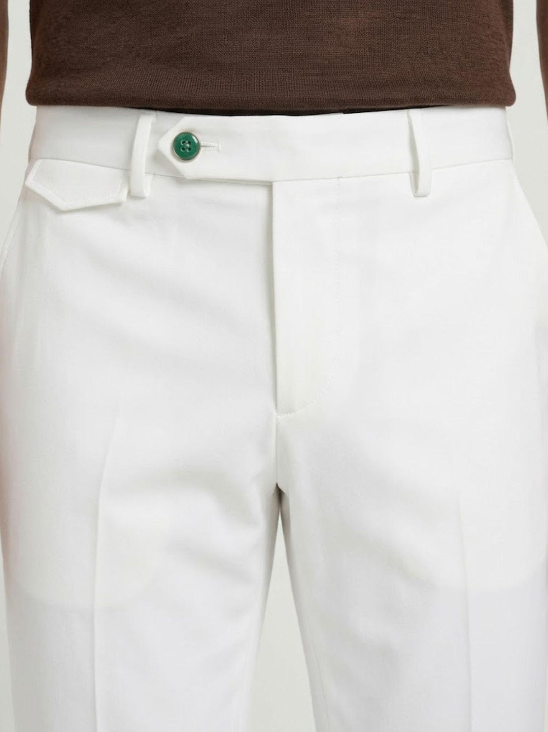 Pantalone chino con taschino bianco P-MARK 13 ANDREA MORANDO 
