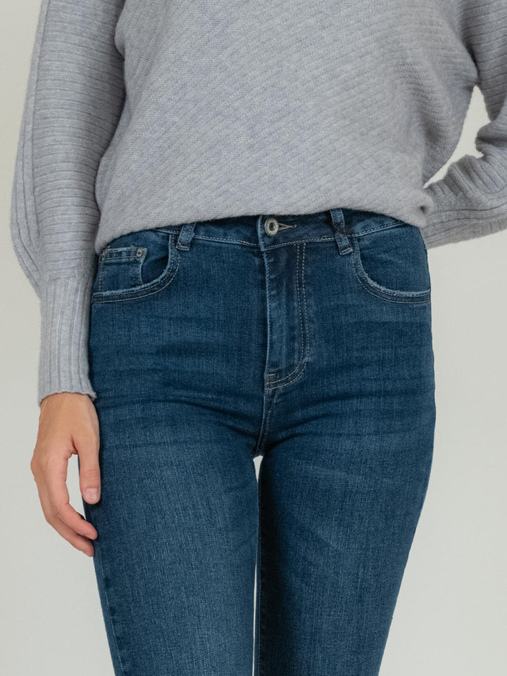 JEANS 5 TASCHE SFRANGIATO DENIM SCURO 6826/26 DENIM SCURO ANDREA MORANDO 
