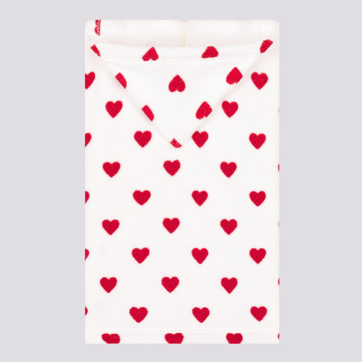 MANTELLINA DA BAGNO BEBÈ IN SPUGNA A CUORICINI A08SI 89 PETIT BATEAU 