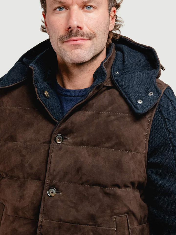 GIUBBOTTO REVERSIBILE BRAD KNIT IN CAMOSCIO E MAGLIA BRAD KINT 309 JACK LEATHER 