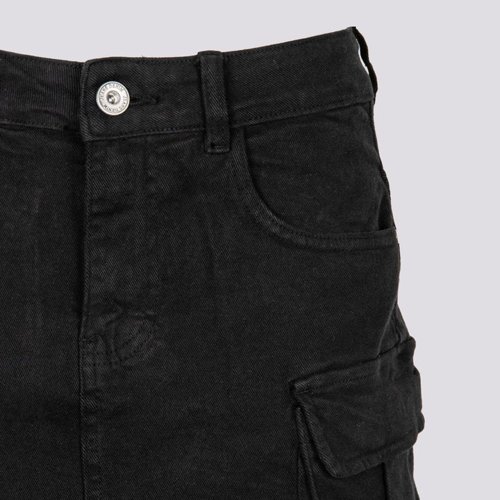 Mini gonna cargo in cotone nera 1396 NERO ANDREA MORANDO 
