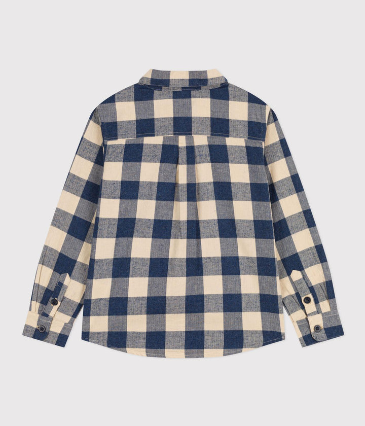CAMICIA A QUADRI IN FLANELLA DI COTONE A08BS 01 PETIT BATEAU 