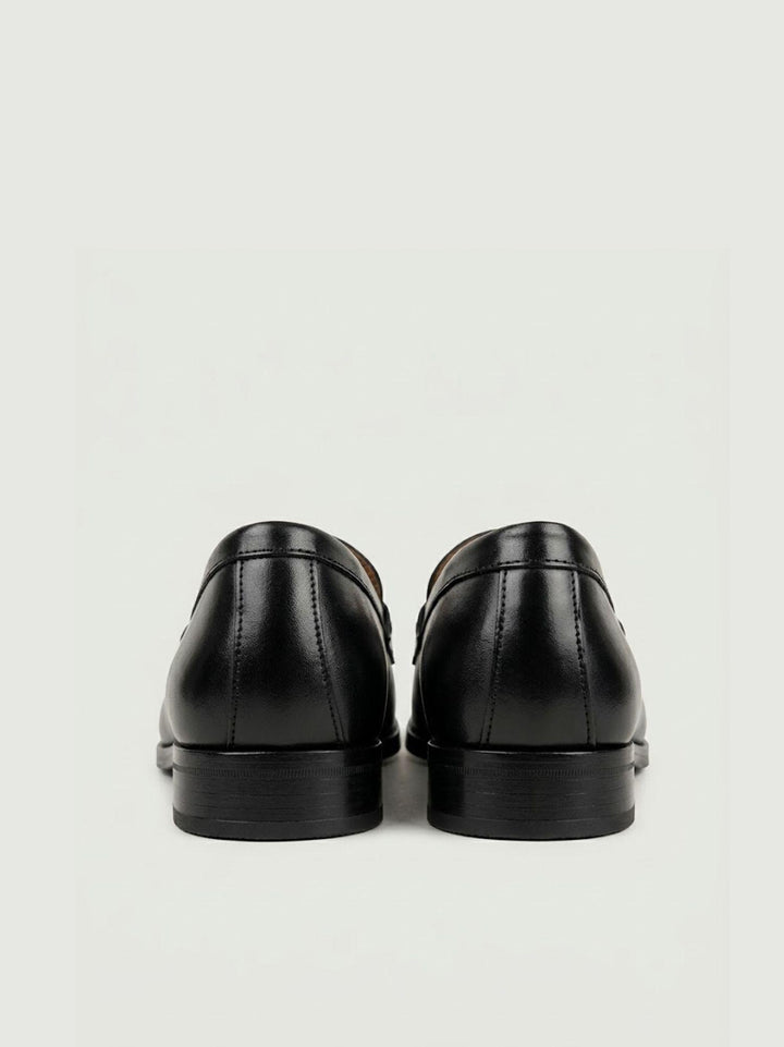 Mocassino penny in pelle nera TIREE NERO SAXONE 