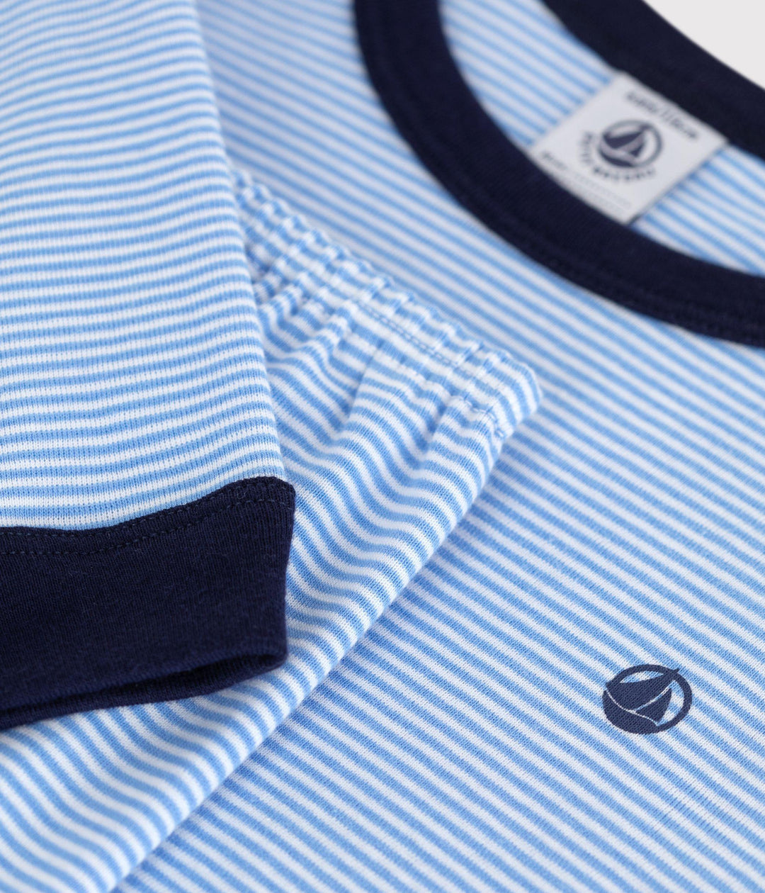 Pigiama millerighe azzurro A0FCC 01 PETIT BATEAU 
