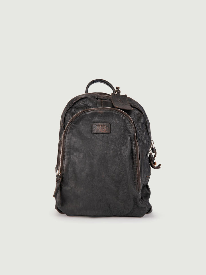 ZAINO SURRENDER IN PELLE TESTA MORO SURRENDER 114 JACK LEATHER 