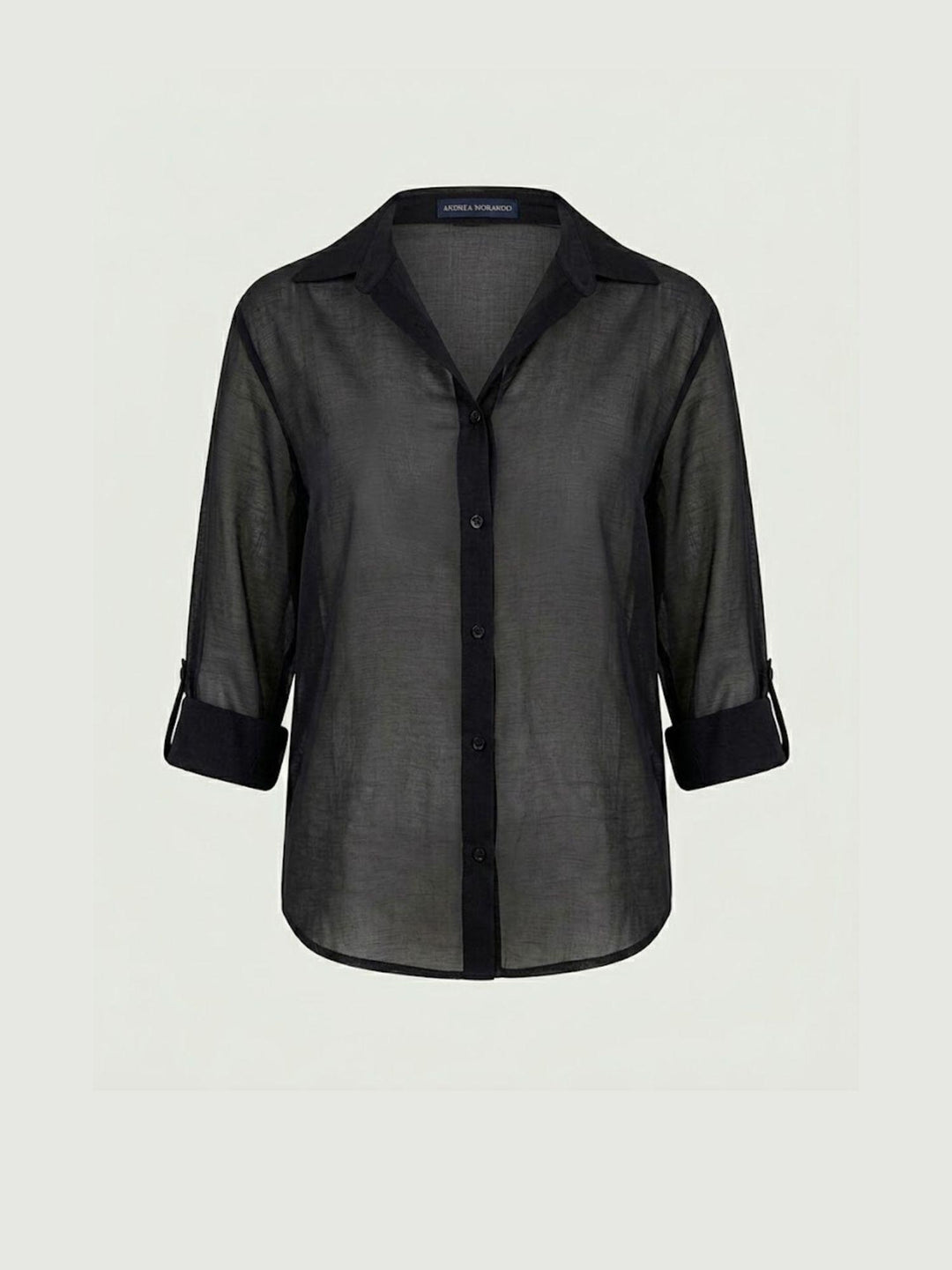 Camicia semitrasparente nera M796/071 7 ANDREA MORANDO 