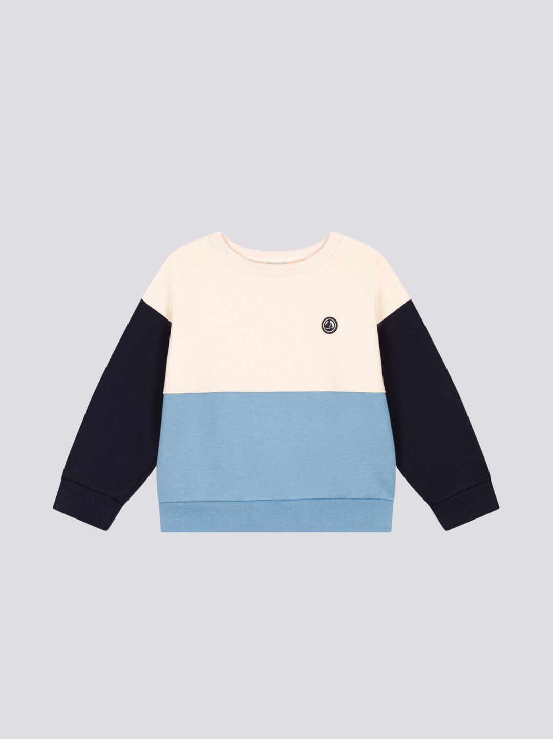 FELPA IN MOLLETON COLOR BLOCK BAMBINO A083K 01 PETIT BATEAU 