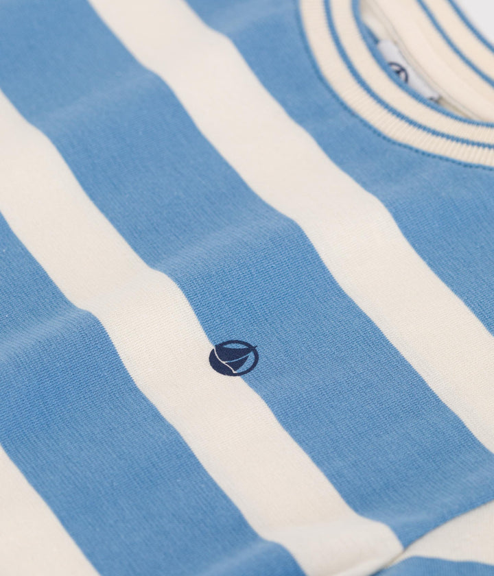 T-shirt a maniche corte in cotone a righe bambino