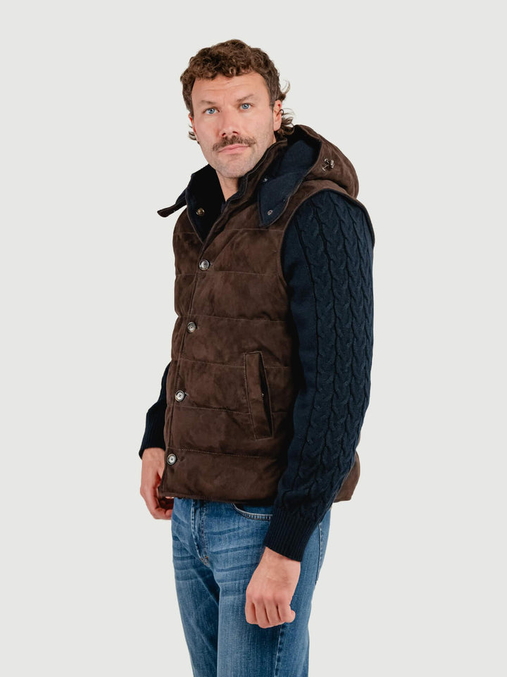 GIUBBOTTO REVERSIBILE BRAD KNIT IN CAMOSCIO E MAGLIA BRAD KINT 309 JACK LEATHER 