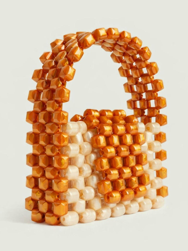 Borsa a mano Brick in resina arancione e rosa BRICK ARANCIONE PERLA BIMOR 