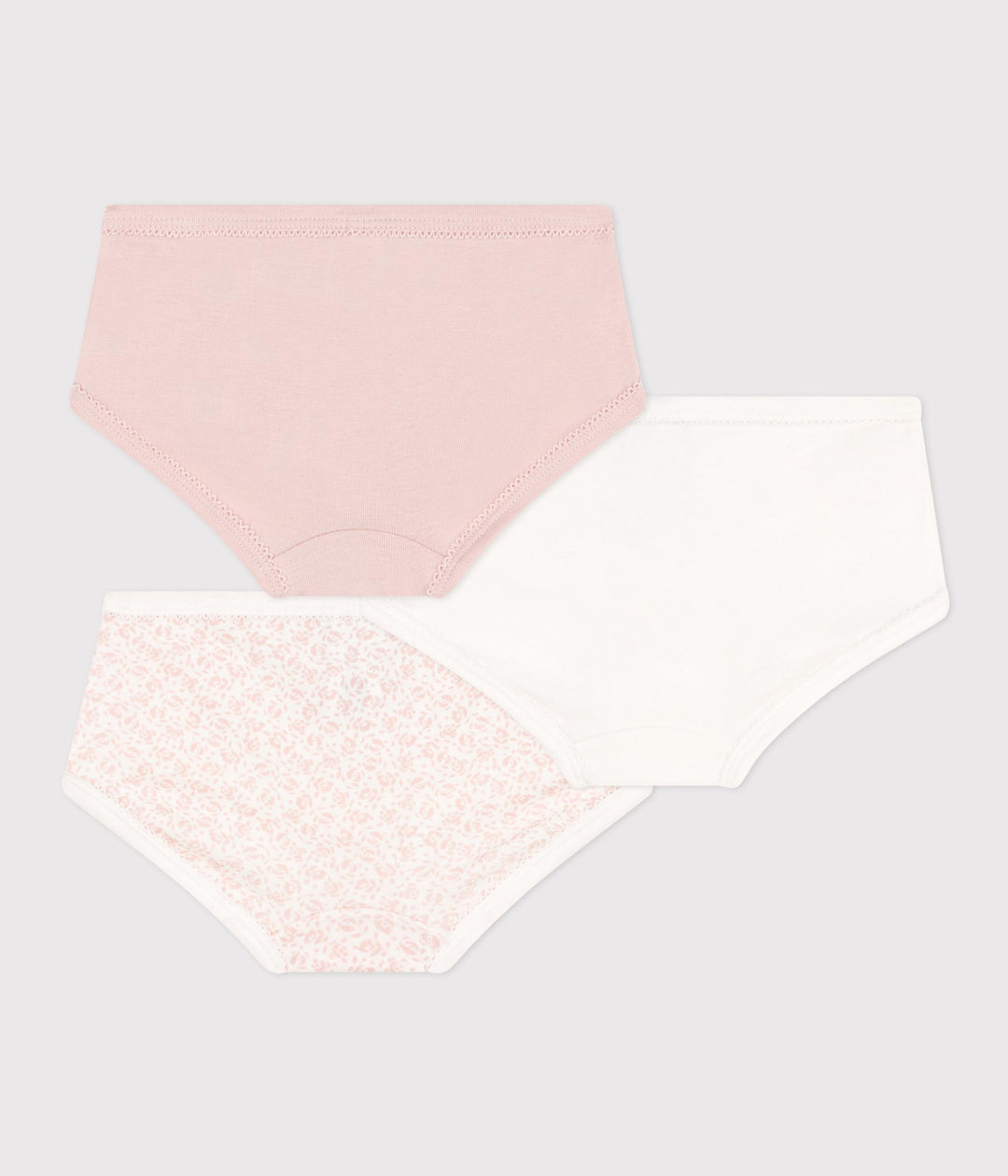 CONFEZIONE DA 3 SLIP VITA ALTA IN COTONE BAMBINO A0A49 00 PETIT BATEAU 
