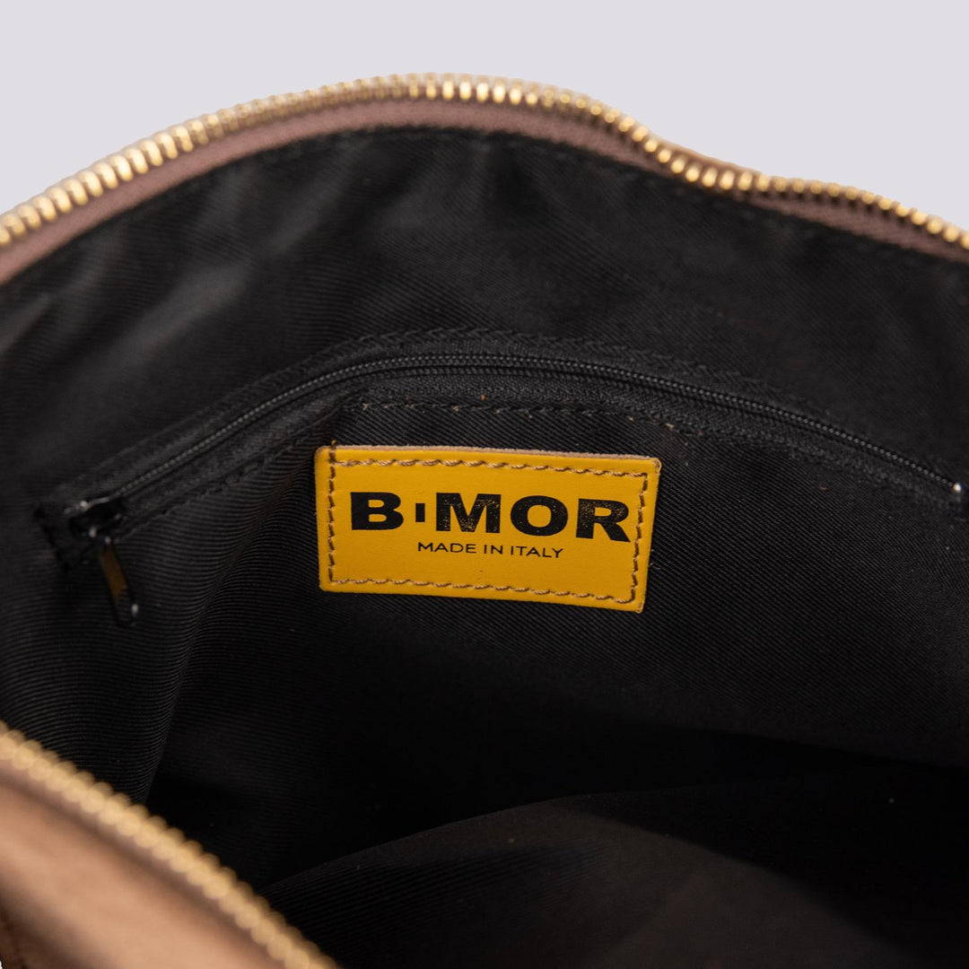 BORSA A TRACOLLA IN CAMOSCIO BEIGE CON FRANGE "FLAPPY" FLAPPY TAUPE BIMOR 