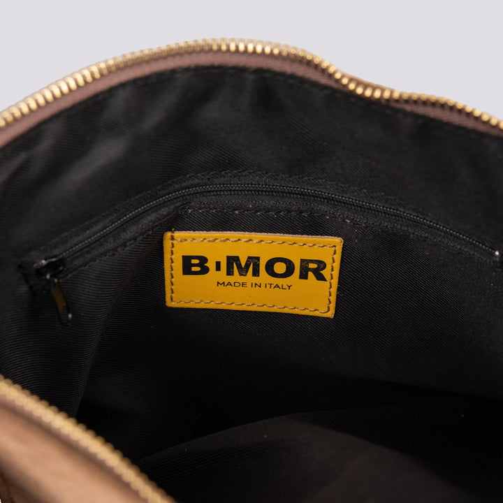 BORSA A TRACOLLA IN CAMOSCIO BEIGE CON FRANGE "FLAPPY" FLAPPY TAUPE BIMOR 