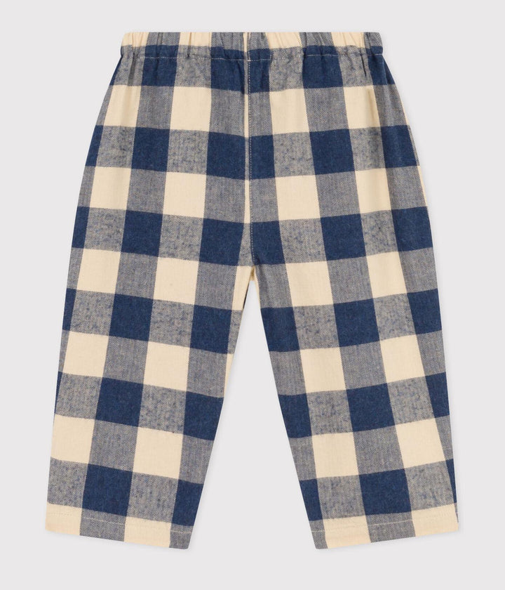 PANTALONI DI FLANELLA A SCACCHI A08Q6 02 PETIT BATEAU 