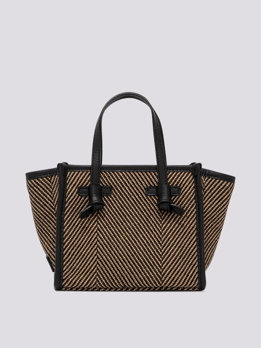 Borsa a mano Miss Marcella in tessuto spiga nero marrone BS 8065/23AI SPIGA 10313 GIANNI CHIARINI 