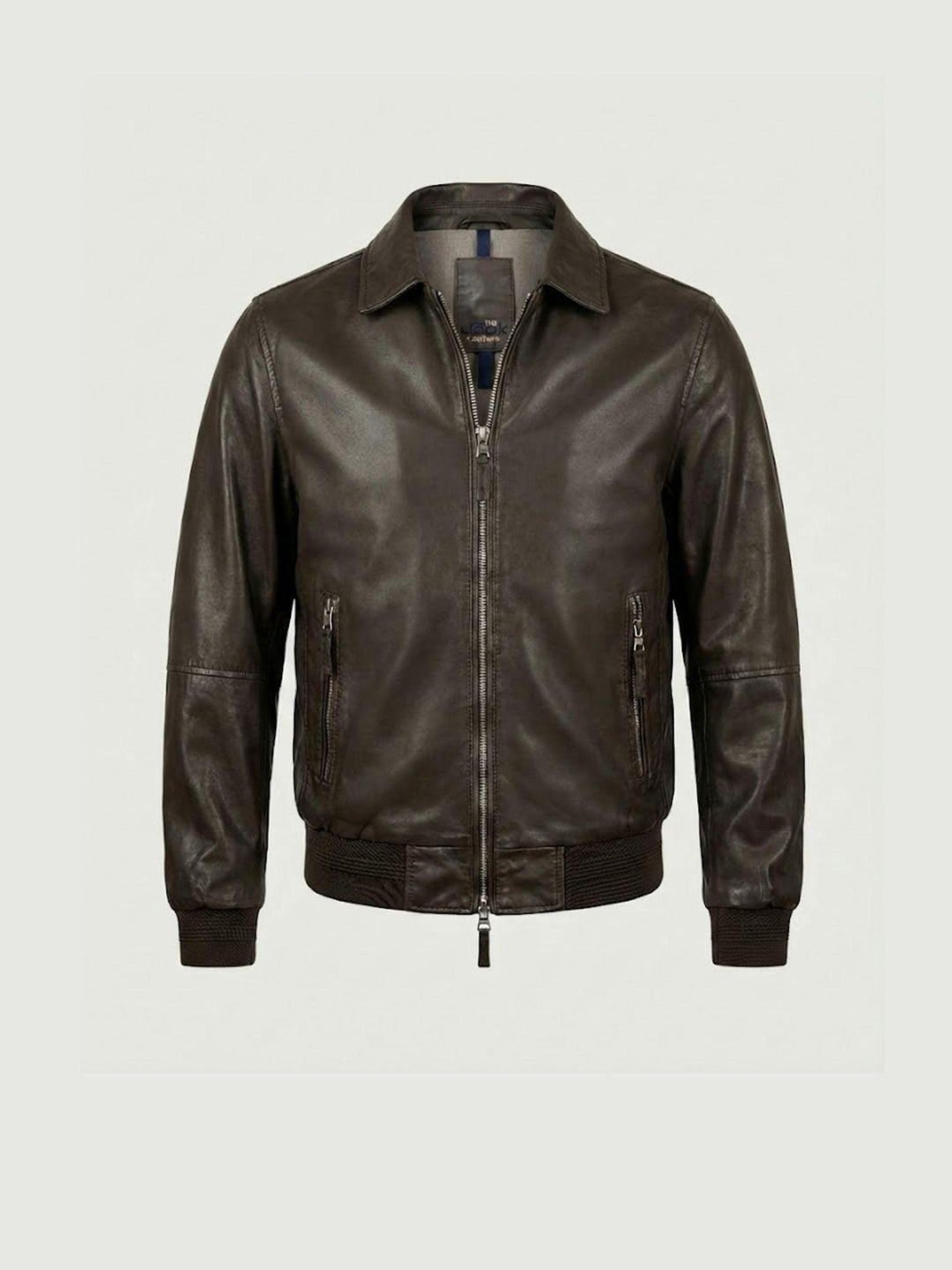 Bomber New Yorker in pelle marrone scuro NEW YORKER 06 JACK LEATHER 