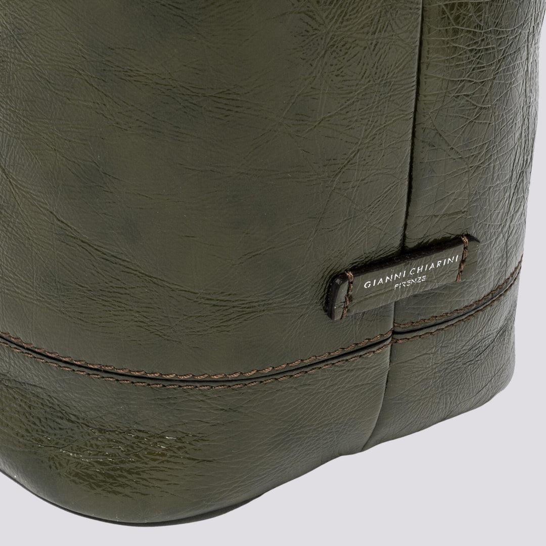 Borsa Phoebe secchiello  in naplak Guam green BS 10125 NPK 13131 GIANNI CHIARINI 