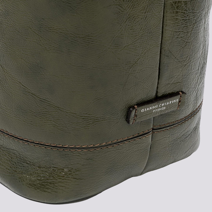 Borsa Phoebe secchiello  in naplak Guam green BS 10125 NPK 13131 GIANNI CHIARINI 
