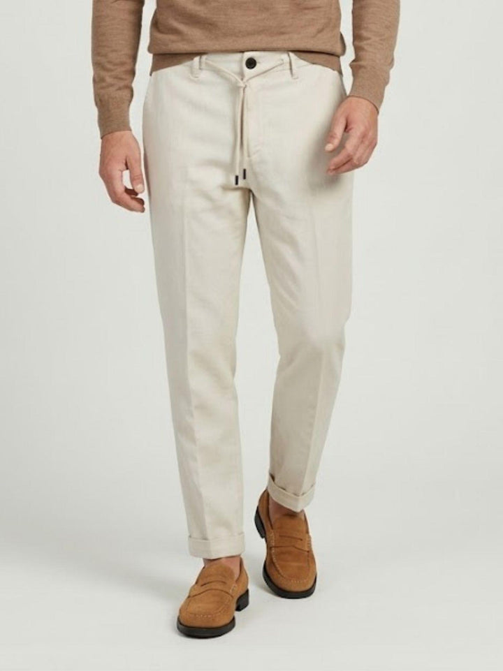 Pantalone in liocell con coulisse panama Y0007M 1001 ANDREA MORANDO 