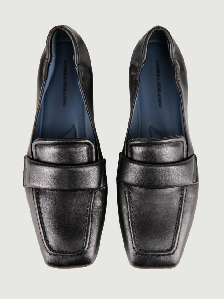 MOCASSINO IN NAPPA NERA SR2323 1 ANDREA MORANDO 