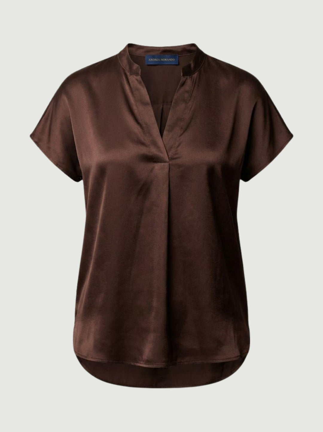 Blusa in raso marrone M9237 MARRONE ANDREA MORANDO 