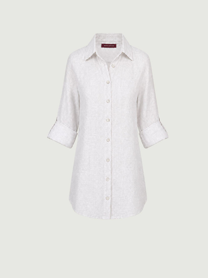 Camicia in lino bianca 6CM0552 BIANCO ANDREA MORANDO 