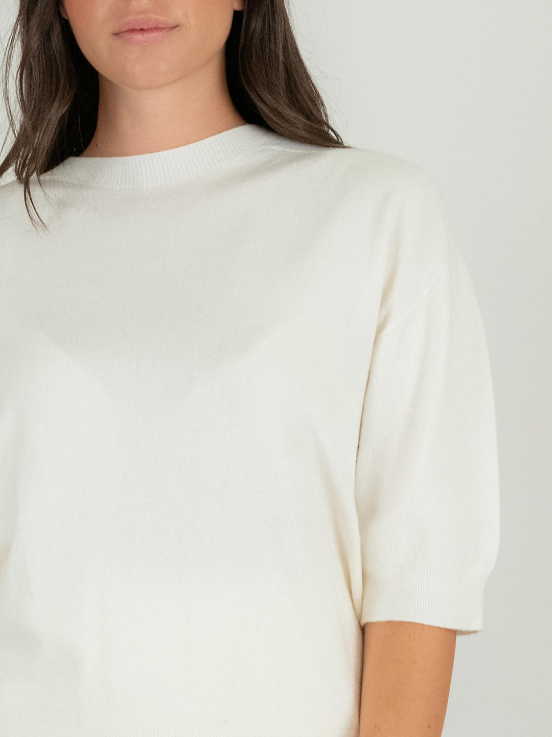 MAGLIA CON MANICHE A 3/4 PANNA 0520/104 0248 BIMOR 