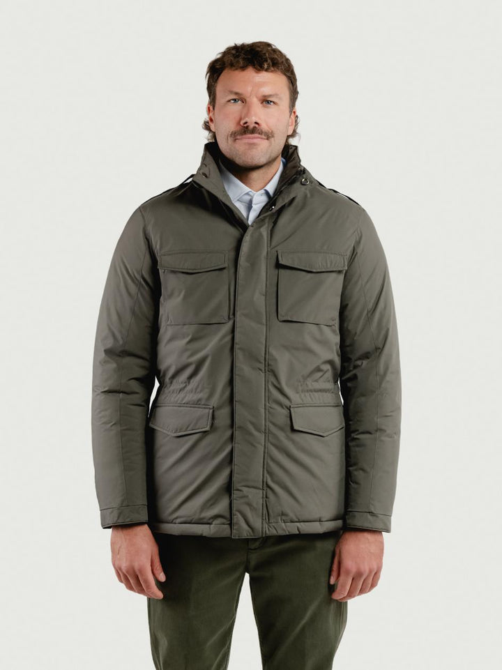 FIELD JACKET IN NYLON VERDE MILITARE BU26W14JKCOAT 301 ANDREA MORANDO 