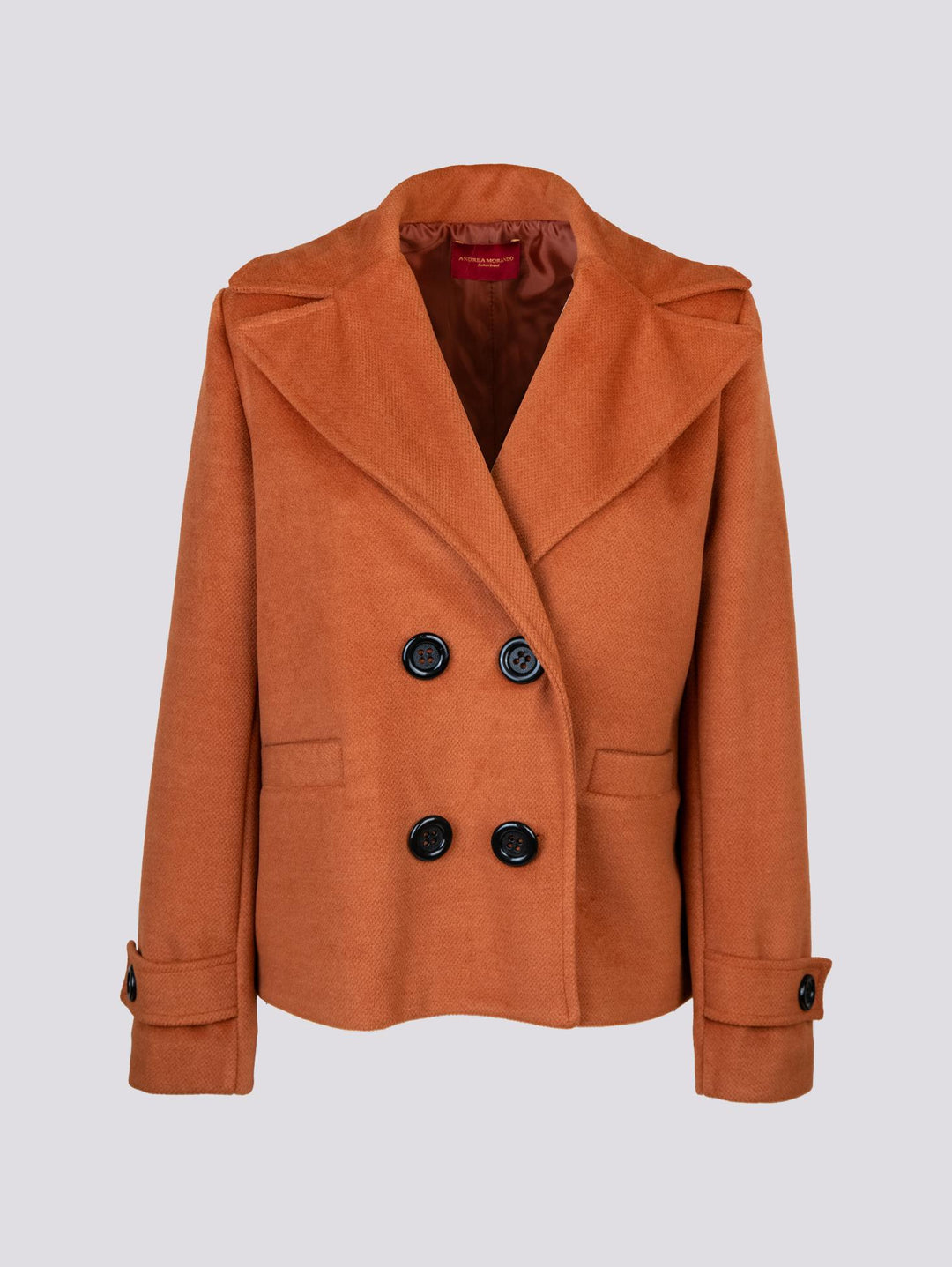 PEACOAT DOPPIOPETTO OVERSIZE MATTONE G4 BRUCIATO ANDREA MORANDO 