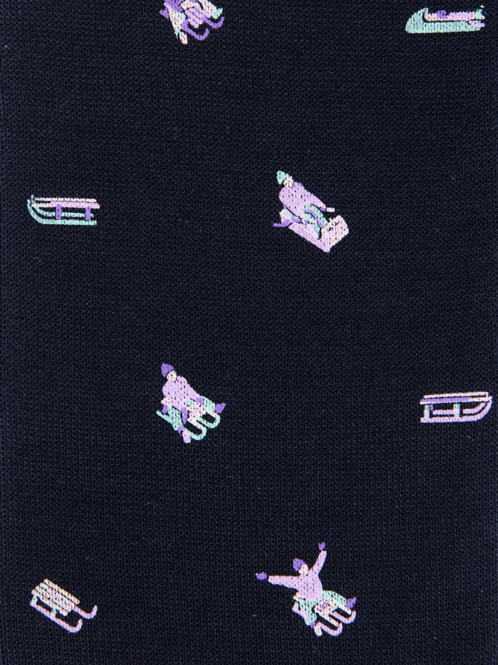 CALZA BLU MOTIVO SLITTINI 62196G BLUETTE RED 