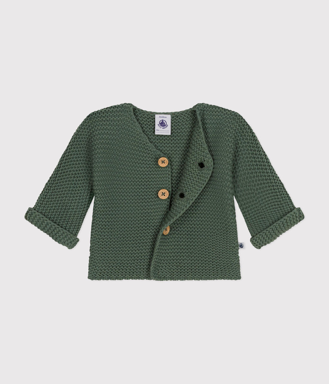 CARDIGAN IN TRICOT A PUNTO LEGACCIO PER BEBÈ A09J2 02 PETIT BATEAU 