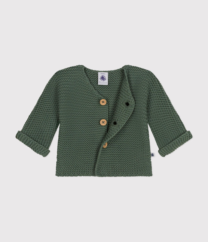 CARDIGAN IN TRICOT A PUNTO LEGACCIO PER BEBÈ A09J2 02 PETIT BATEAU 