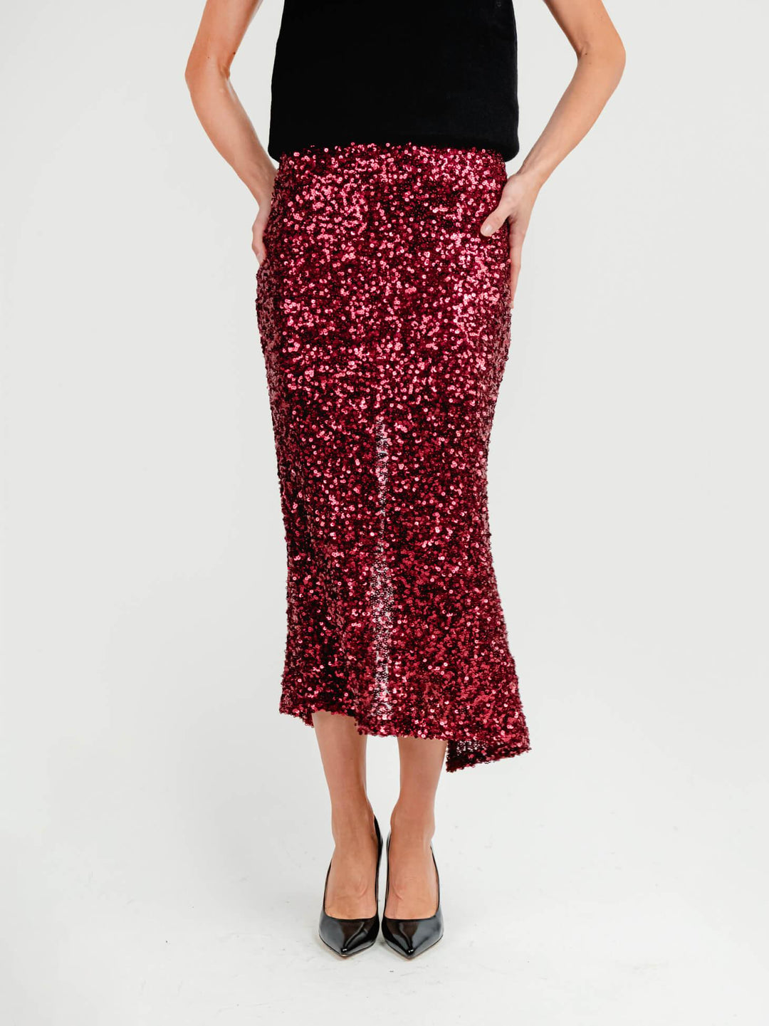 LONGUETTE CON PAILLETTES RUBINO G247132/03651 1499 ANDREA MORANDO 