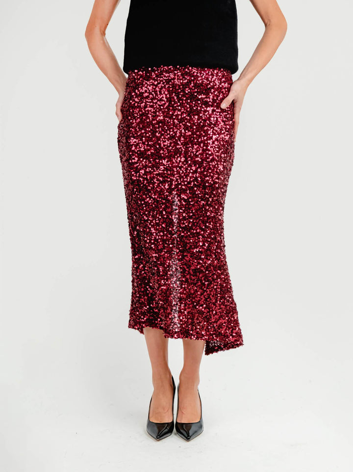 LONGUETTE CON PAILLETTES RUBINO G247132/03651 1499 ANDREA MORANDO 