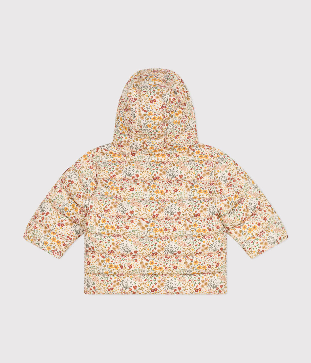 Piumino con cappuccio stampa liberty