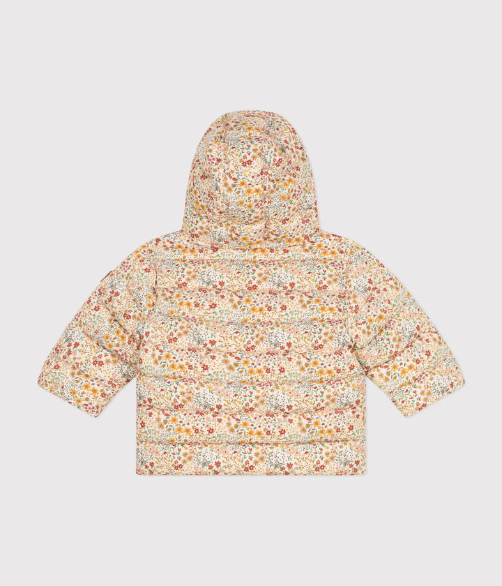 Piumino con cappuccio stampa liberty