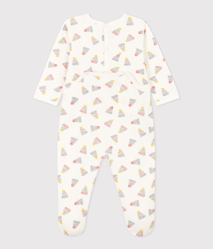 PIGIAMA BERRETTI IN TESSUTO FELPATO A FIORI A08E8 01 PETIT BATEAU 