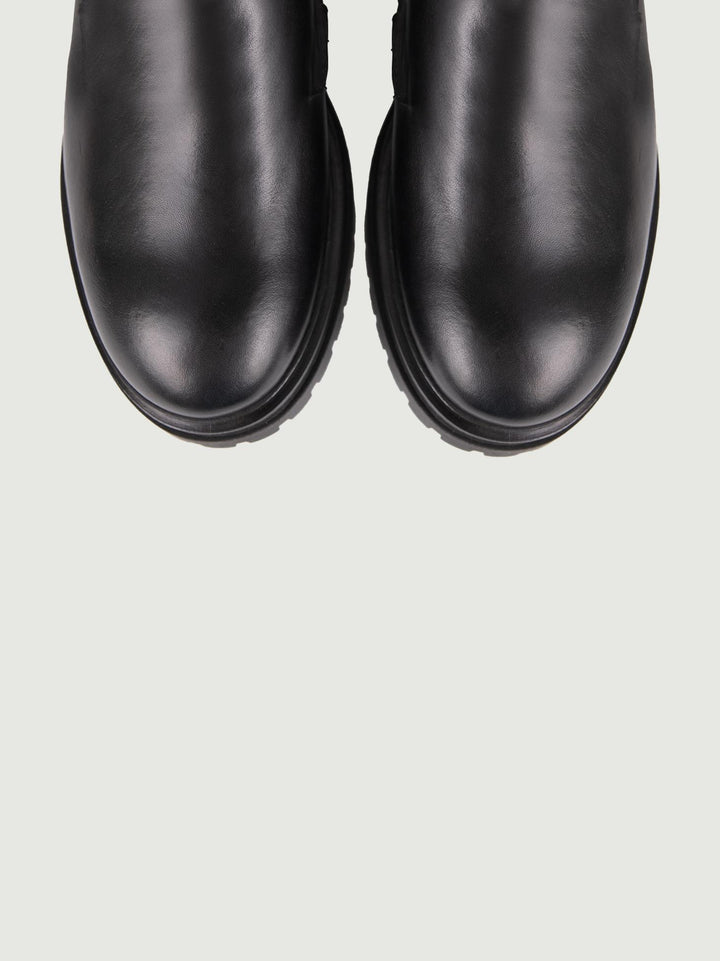STIVALETTO IN PELLE NERA CON ZIP TRPR702 NERO ANDREA MORANDO 