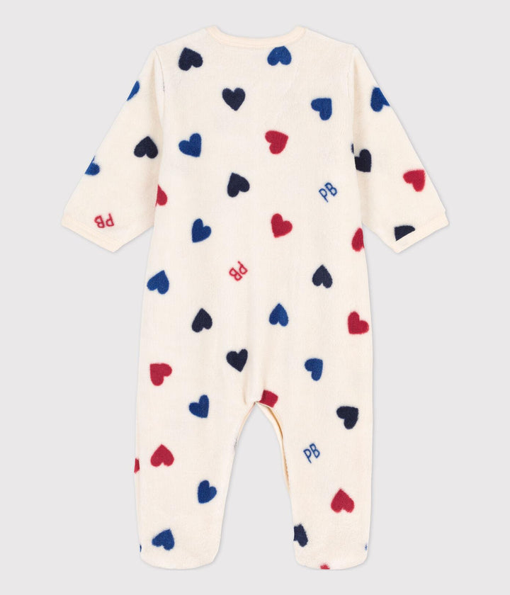 TUTINA IMBOTTITA BEBÈ IN PILE con cuori A094Z 03 PETIT BATEAU 
