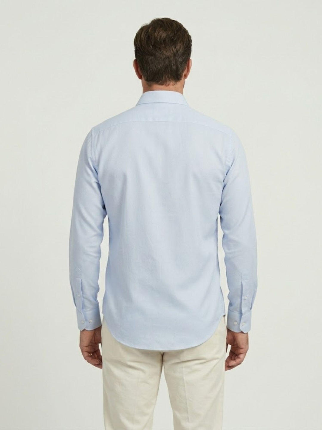 Camicia button down in cotone azzurra slim BARBADOS/SLIM/BD 3 ANDREA MORANDO 