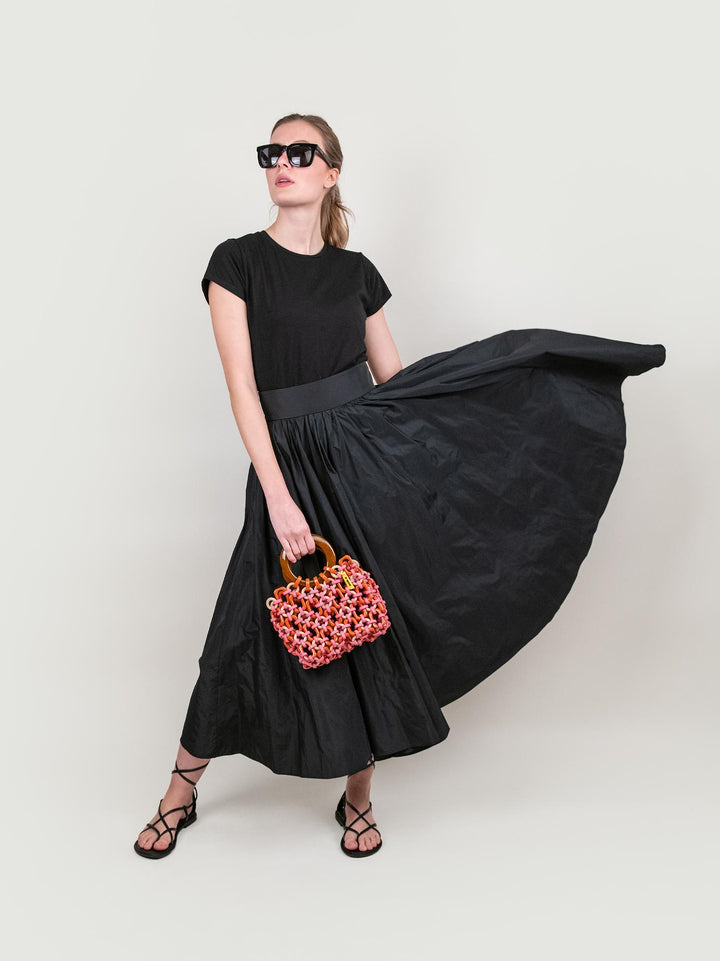 GONNA MIDI NERA 303567 NERO ANDREA MORANDO 