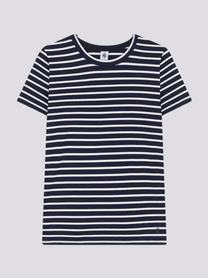 T-SHIRT LE DROIT GIROCOLLO IN COTONE DONNA A0A9P 04 PETIT BATEAU 