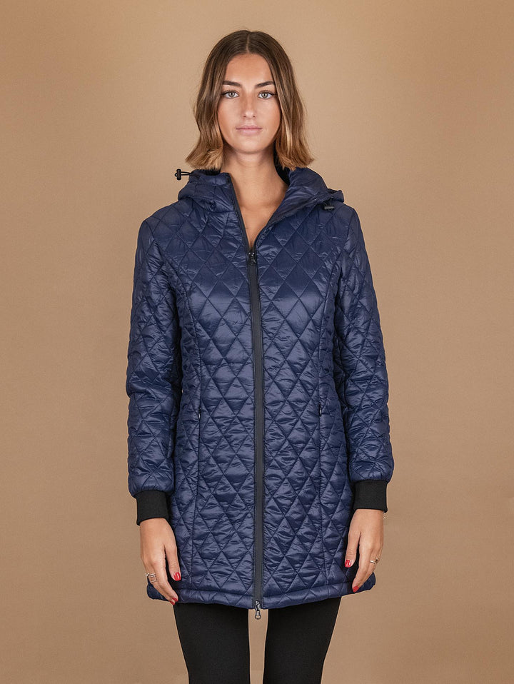 PARKA CON PIUMINO ESTRAIBILE IN TESSUTO TECNICO BLU 8950D BLU ANDREA MORANDO 