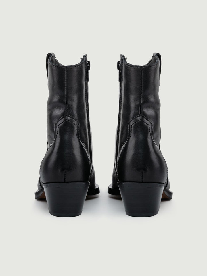STIVALETTO TEXANO IN PELLE NERO 5547 05 ALPE 